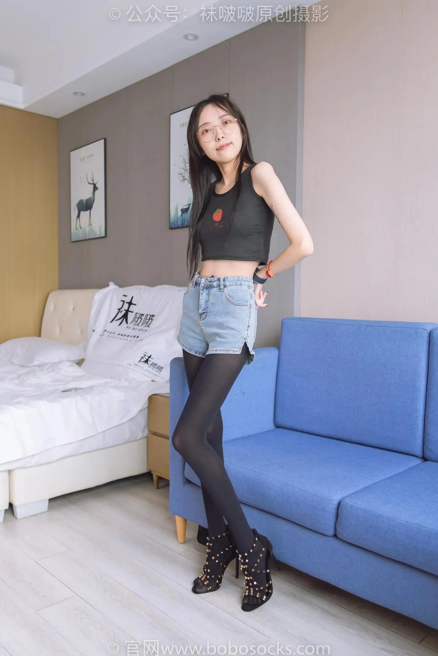 [BoBoSocks袜啵啵]NO.192 稚予-高跟鞋、黑色五指袜 [139P]插图